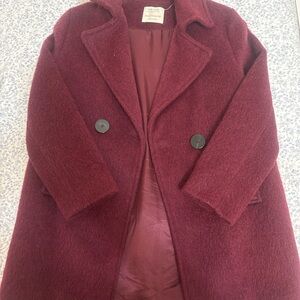 Zara Kids burgundy Wool Coat